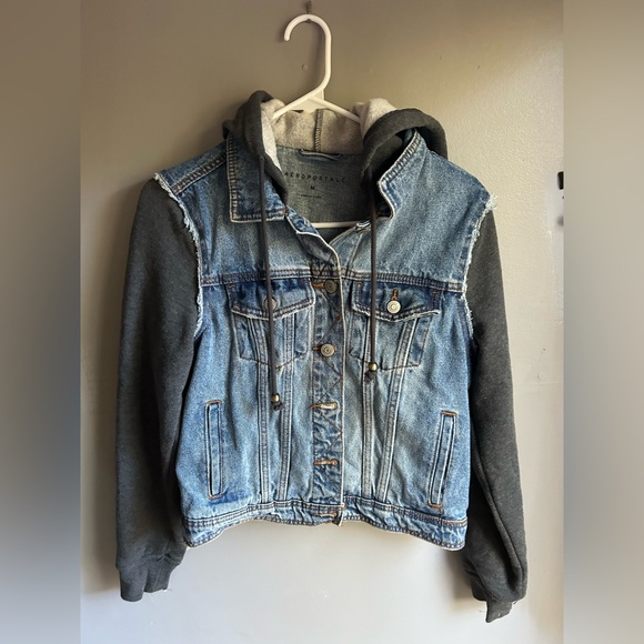 Aeropostale Jackets & Blazers - Aeropostale Women’s Denim Hybrid Jacket with Hood